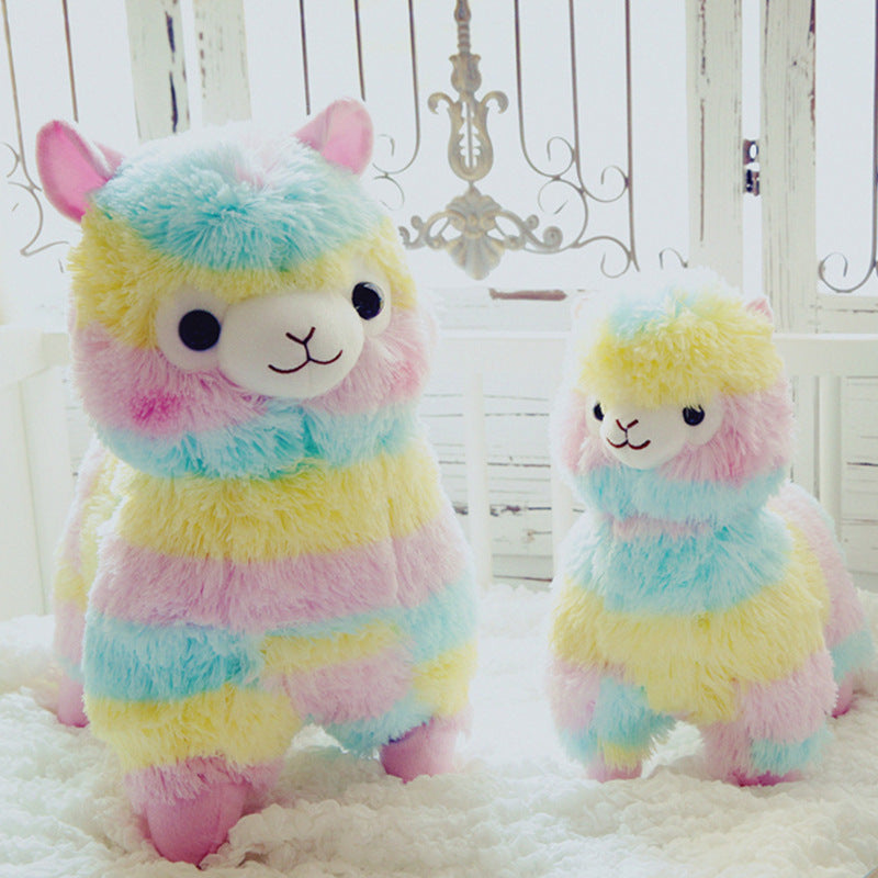 Rainbow Alpaca Doll Plush Toy