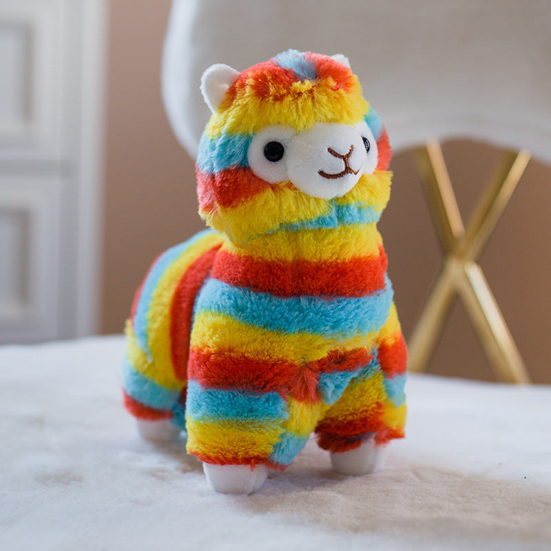 Rainbow Alpaca Doll Plush Toy