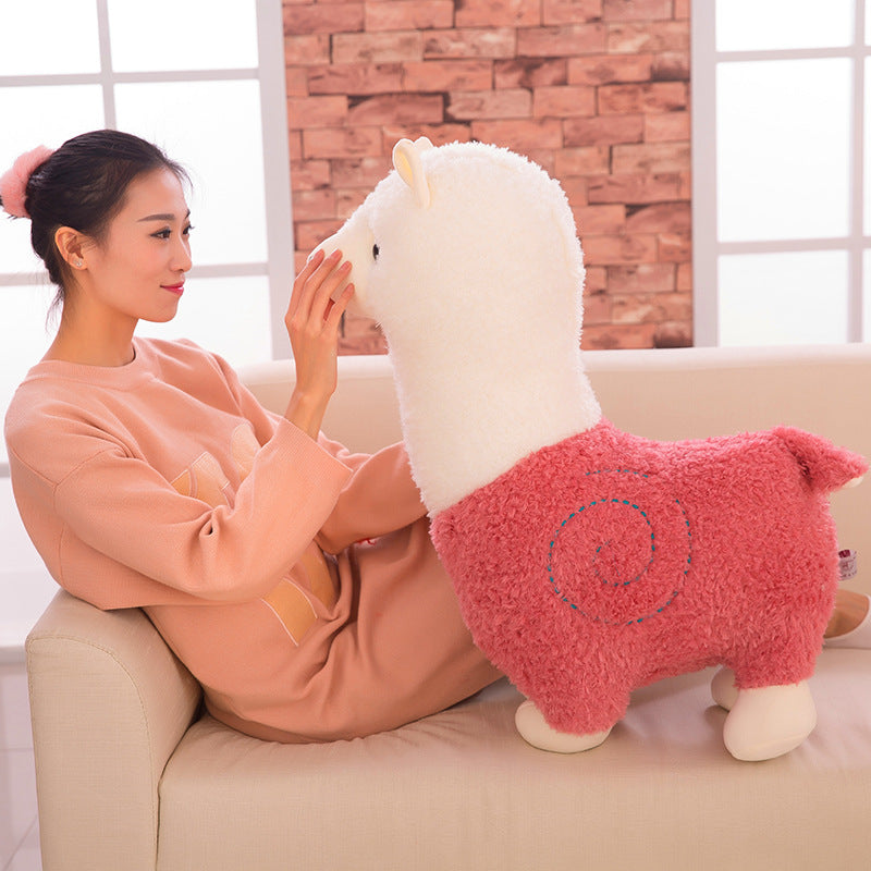 Creative animal toy sheep cashmere wool pillow doll cute dolls doll birthday gift horse alpaca