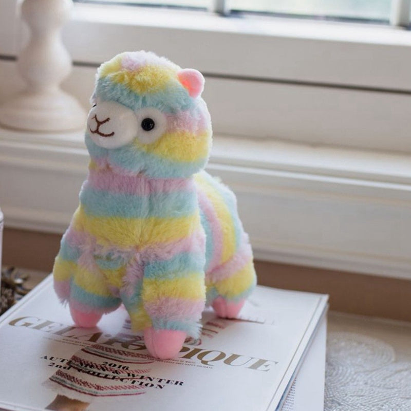 Rainbow Alpaca Doll Plush Toy