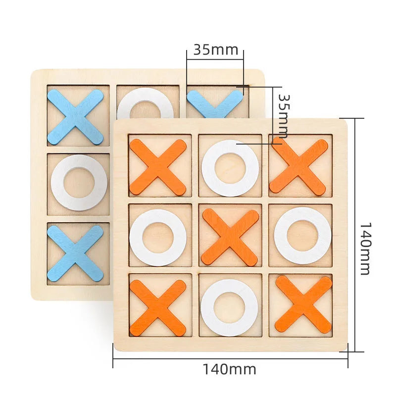 Montessori Play Game Wooden Toy Mini Chess Interaction Puzzle Training Brain Learing Early Educational Toys For Children Kids