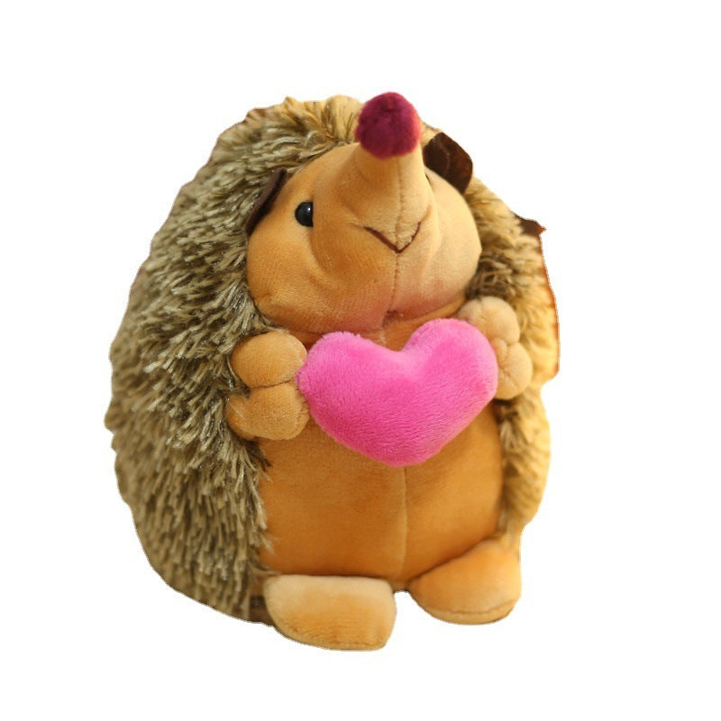 Lovers Hedgehog Plush With Cute Little Hedgehog Simulation Doll